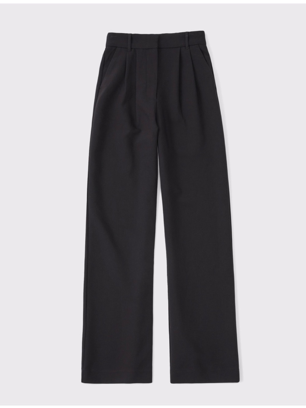 NWOT Abercrombie Sloan tailored wide leg high waisted black dress pants 28/6S